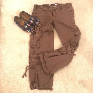 Distressed Cargo Capris